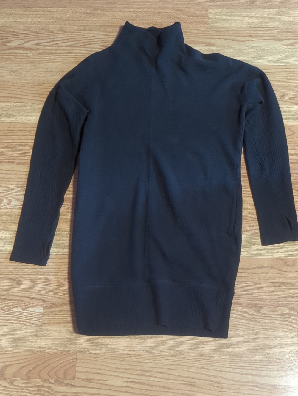 Lululemon Classic Black Turtleneck Sweater Dress